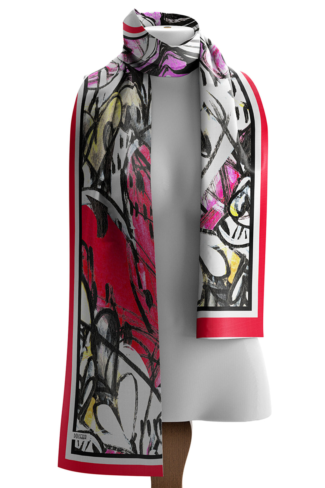 Dolcezza 74901 Water Melon Heart Print Scarf - Rouge Boutique Inverness