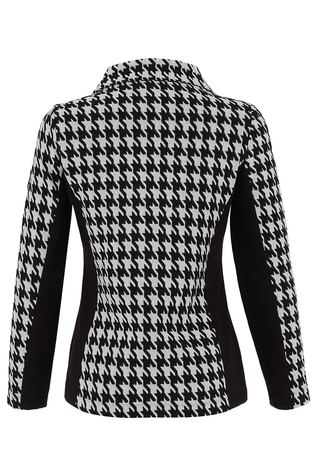 Dolcezza 75103 Black White Dogtooth Print Jacket