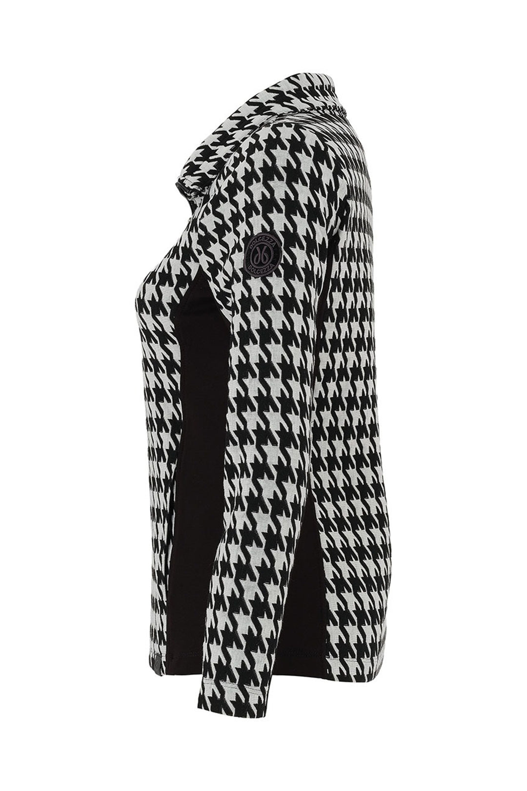 Dolcezza 75103 Black White Dogtooth Print Jacket