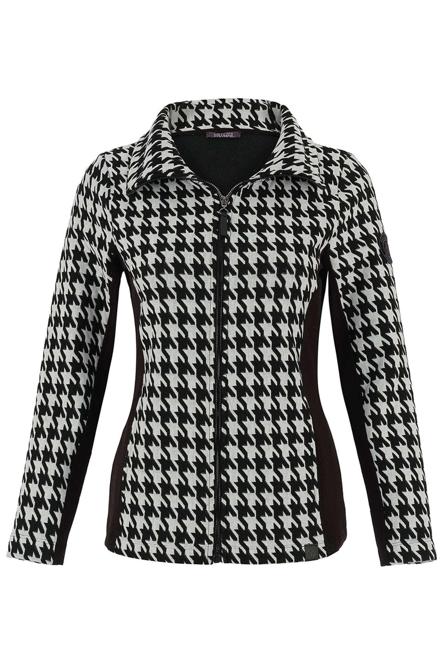 Dolcezza 75103 Black White Dogtooth Print Jacket – Rouge Boutique