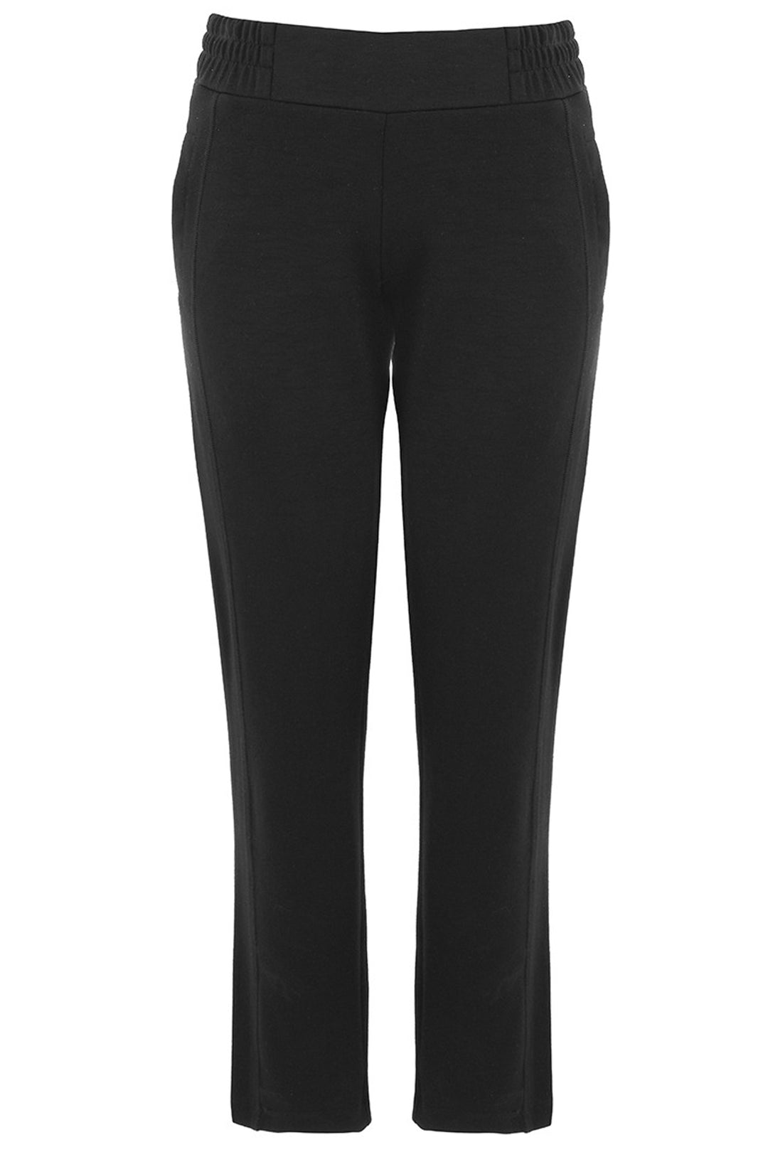 Dolcezza 75114 Black Elastic Waist Pull-On Trousers