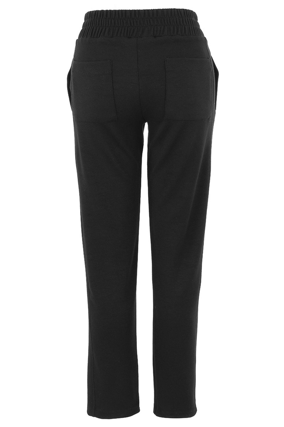 Dolcezza 75114 Black Elastic Waist Pull-On Trousers
