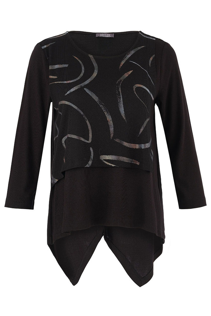 Dolcezza 75121 Top Dancing In The Dark Print Quirky Top