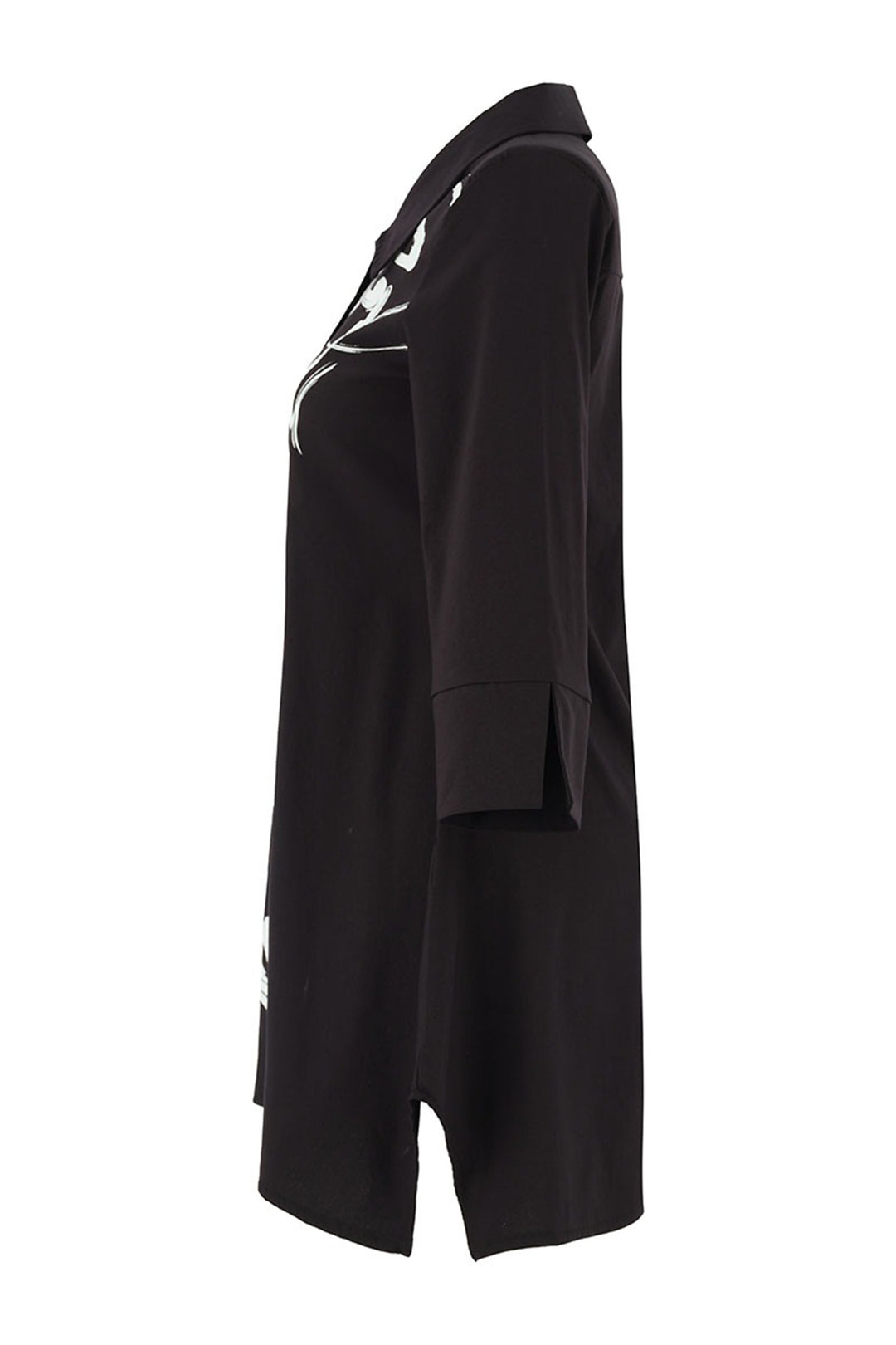 Dolcezza 75125 Black White Longer Shirt with Quirky Bottom