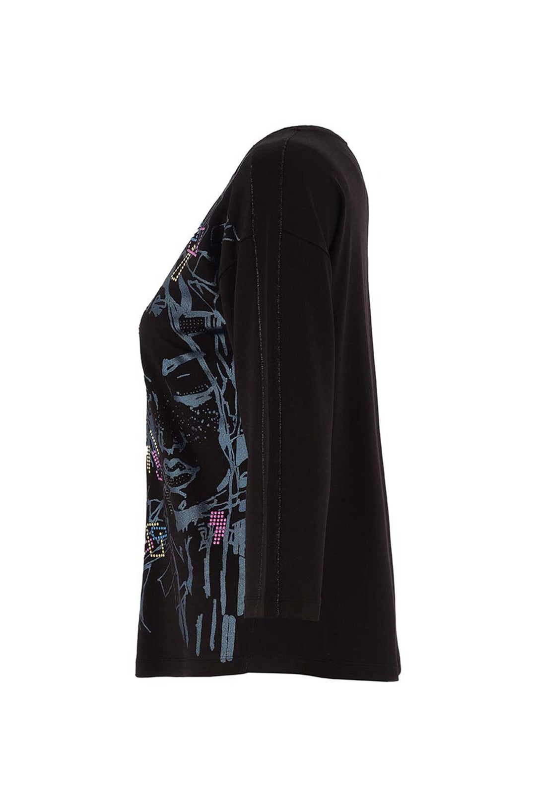 Dolcezza 75622 Black Lana Frey Baisti Print Top