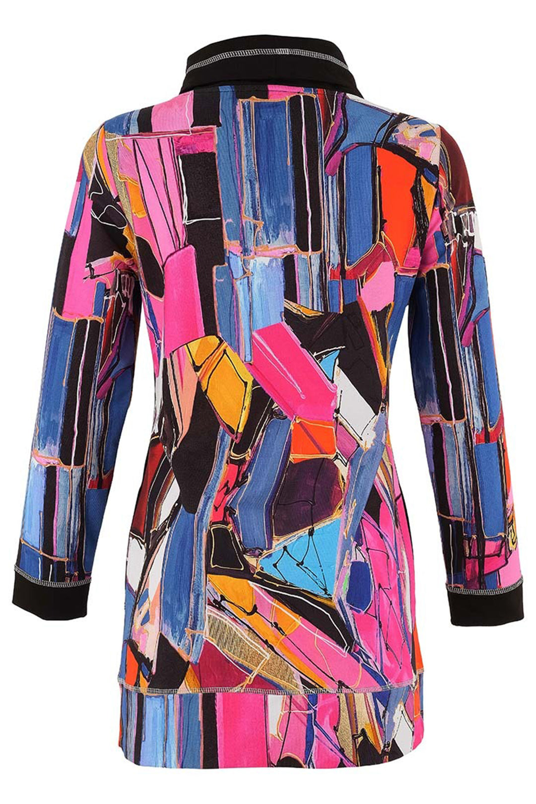 Dolcezza 75624 Black Lana Frey Baisti Print Tunic Top