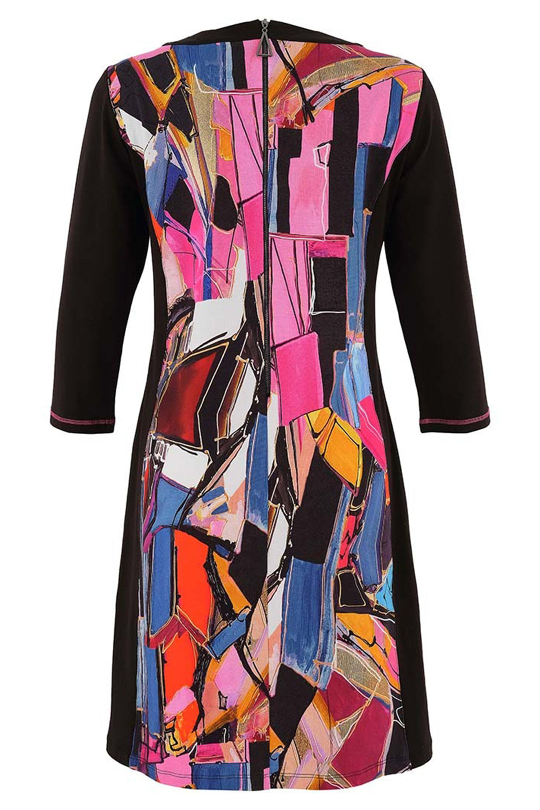 Dolcezza 75626 Black Lana Frey Baisti Print Dress