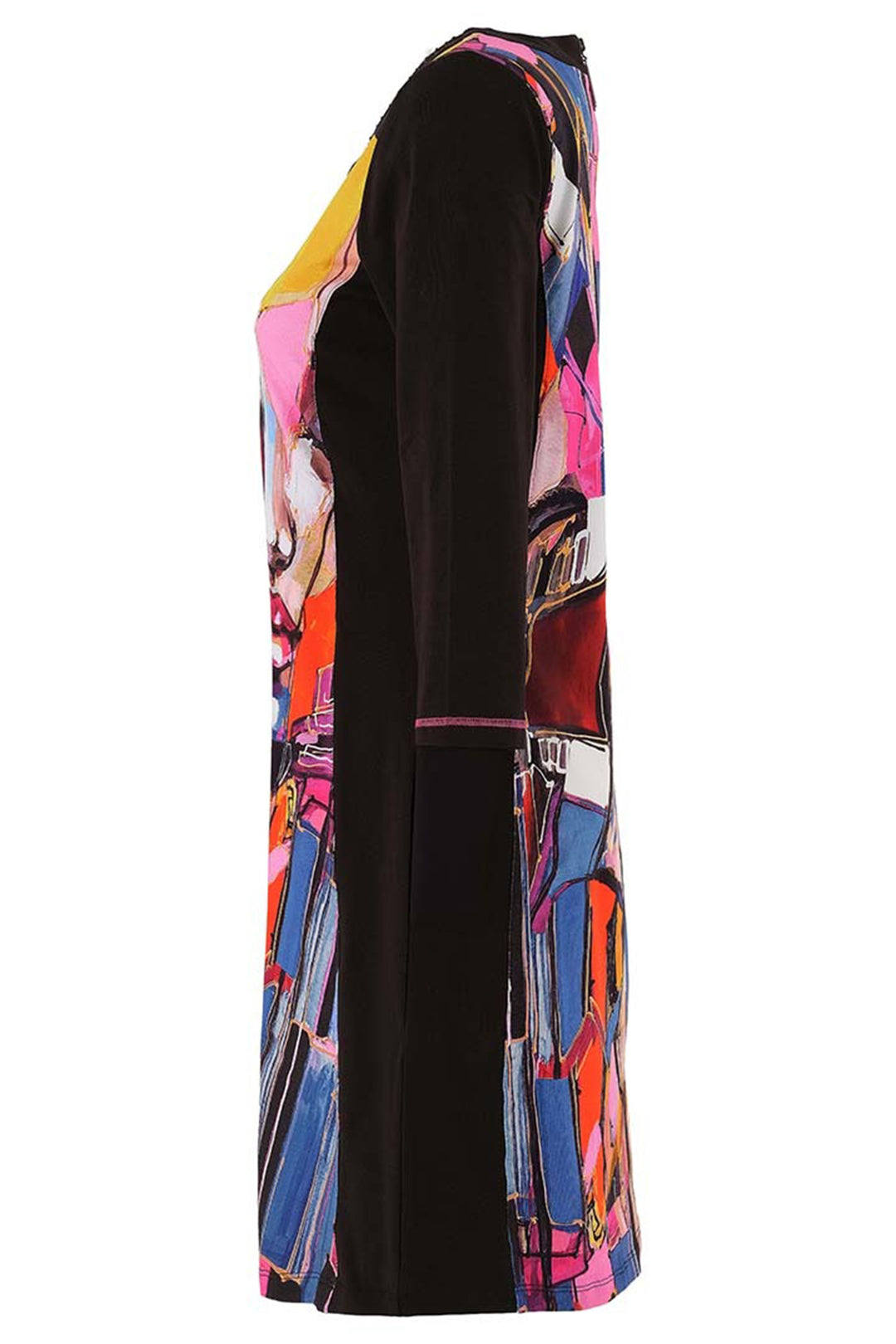 Dolcezza 75626 Black Lana Frey Baisti Print Dress