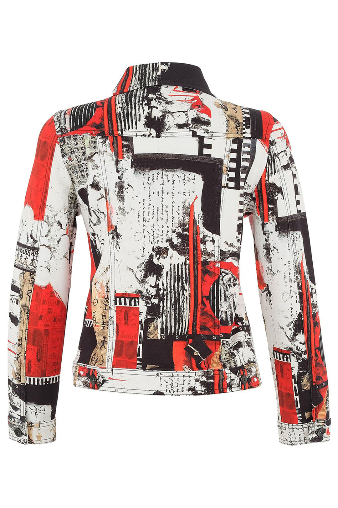 Dolcezza 75647 Black Red Beige Carol Staub Bookworn Print Jacket