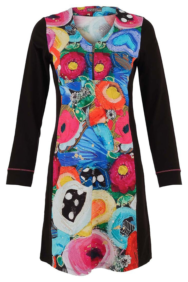Dolcezza 75704 Black Vigo Multicolour Print Dress