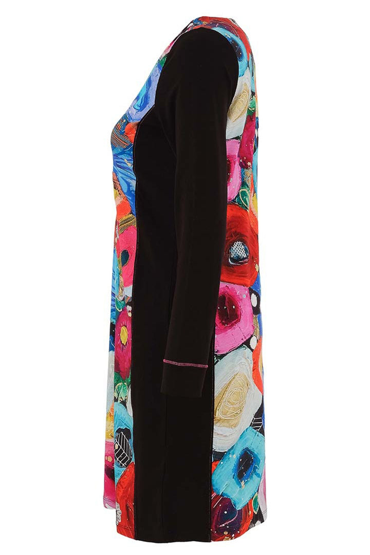 Dolcezza 75704 Black Vigo Multicolour Print Dress