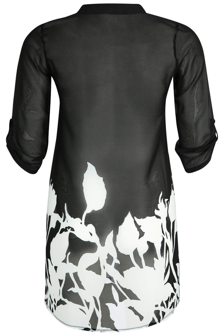 Doris Streich 237182 91 Black White Floral Print Tunic - Rouge Boutique
