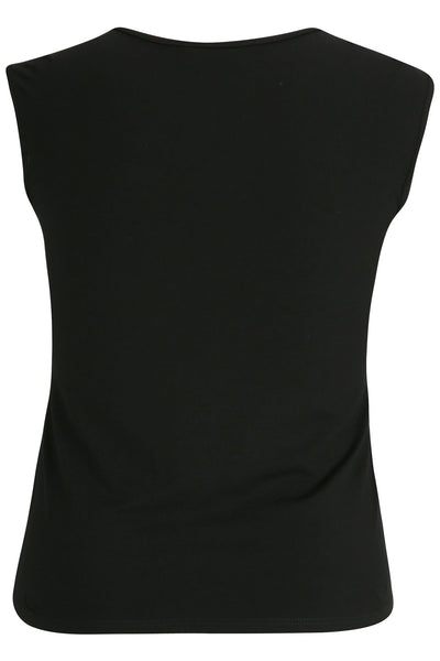 Doris Streich 596 270 Rainbow Sparkle Black Sleeveless T-Shirt - Rouge Boutique