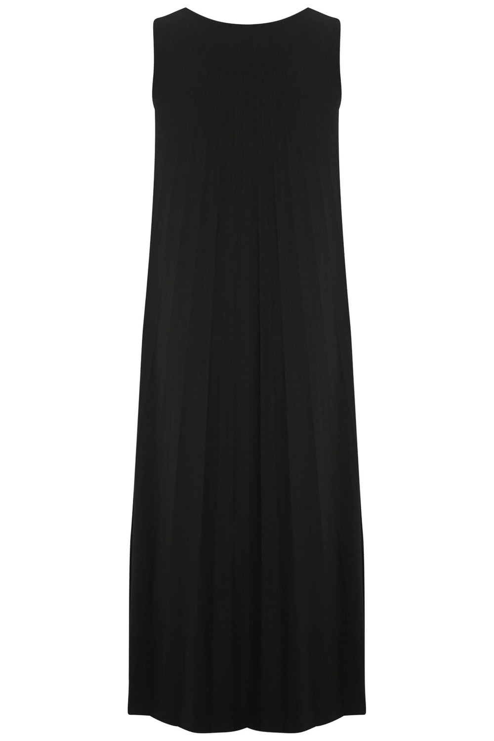 Doris Streich 680 186 Black Pleated High-Low Hem Sleeveless Dress - Rouge Boutique