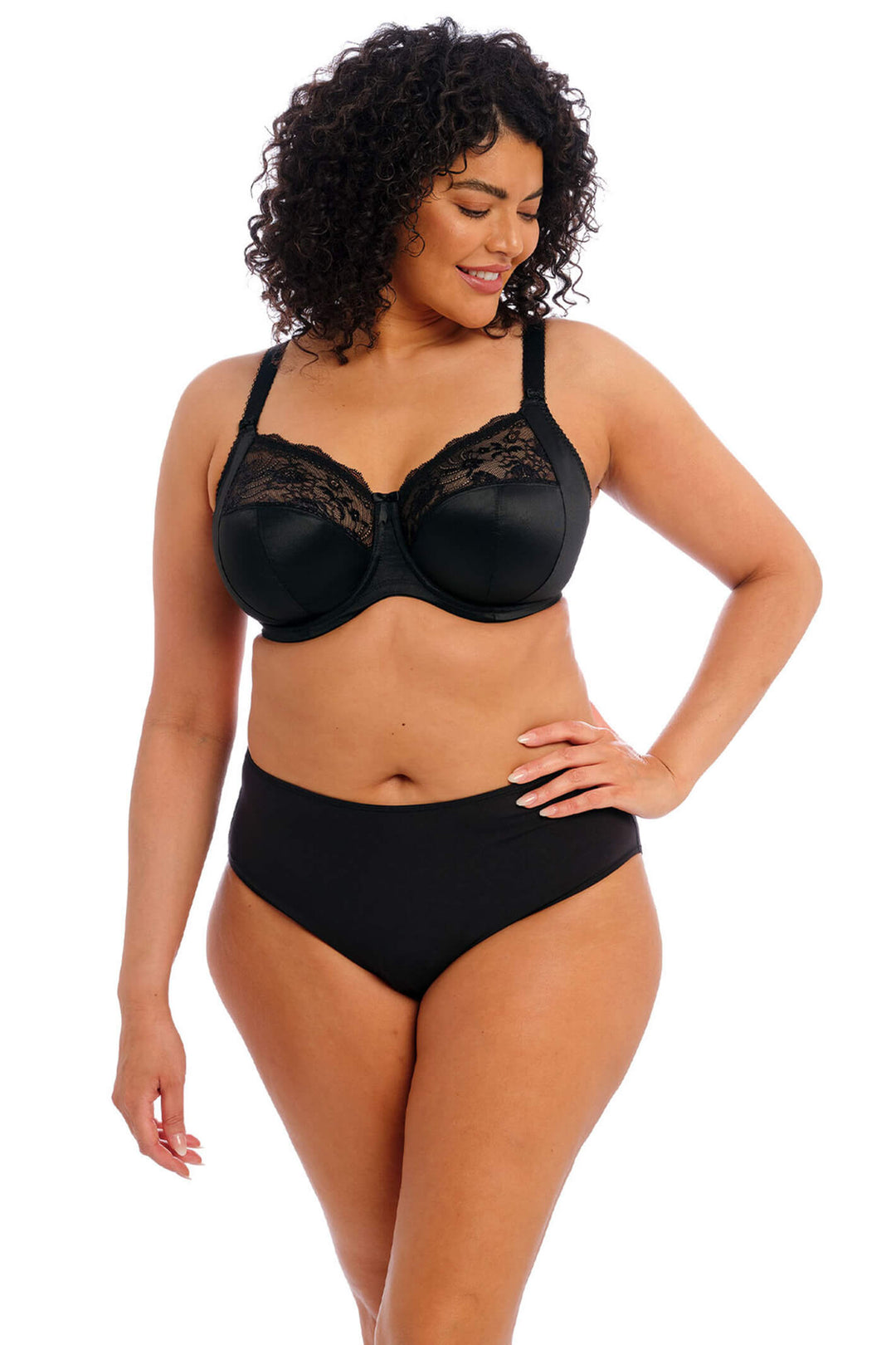 Elomi EL4111BLK Morgan Black Stretch Banded Underwired Full Cup Bra - Rouge Boutique Inverness