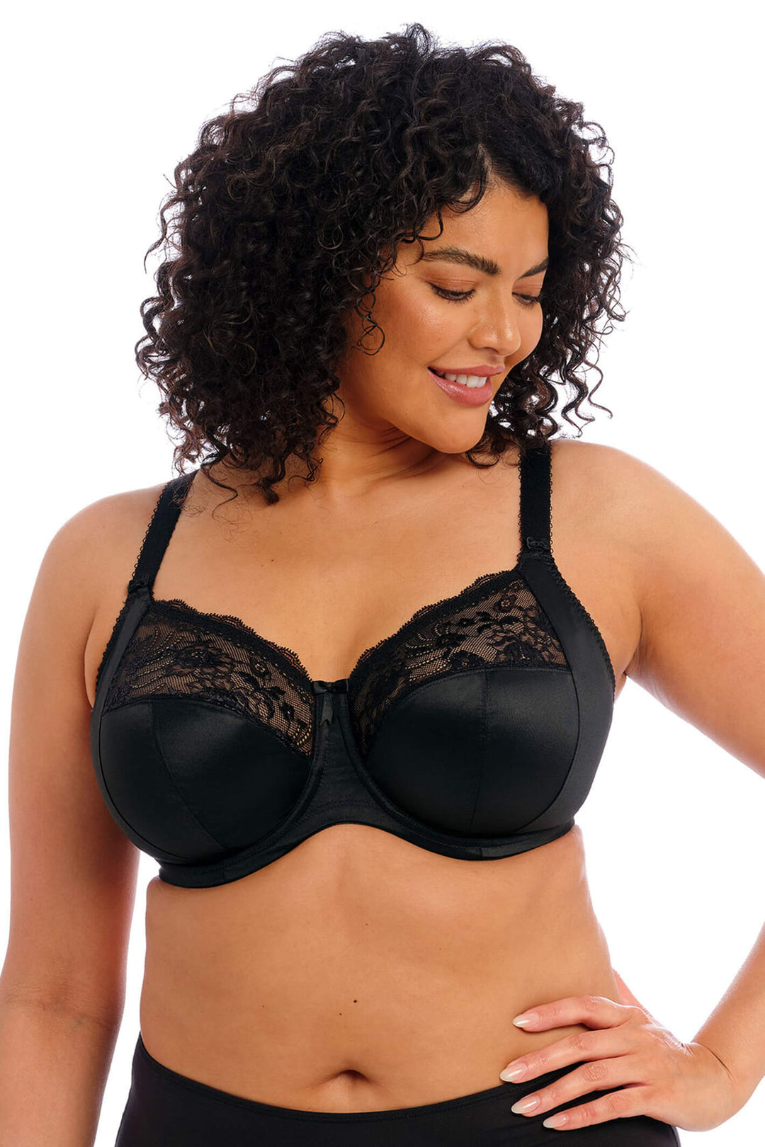 Elomi EL4111BLK Morgan Black Stretch Banded Underwired Full Cup Bra - Rouge Boutique Inverness