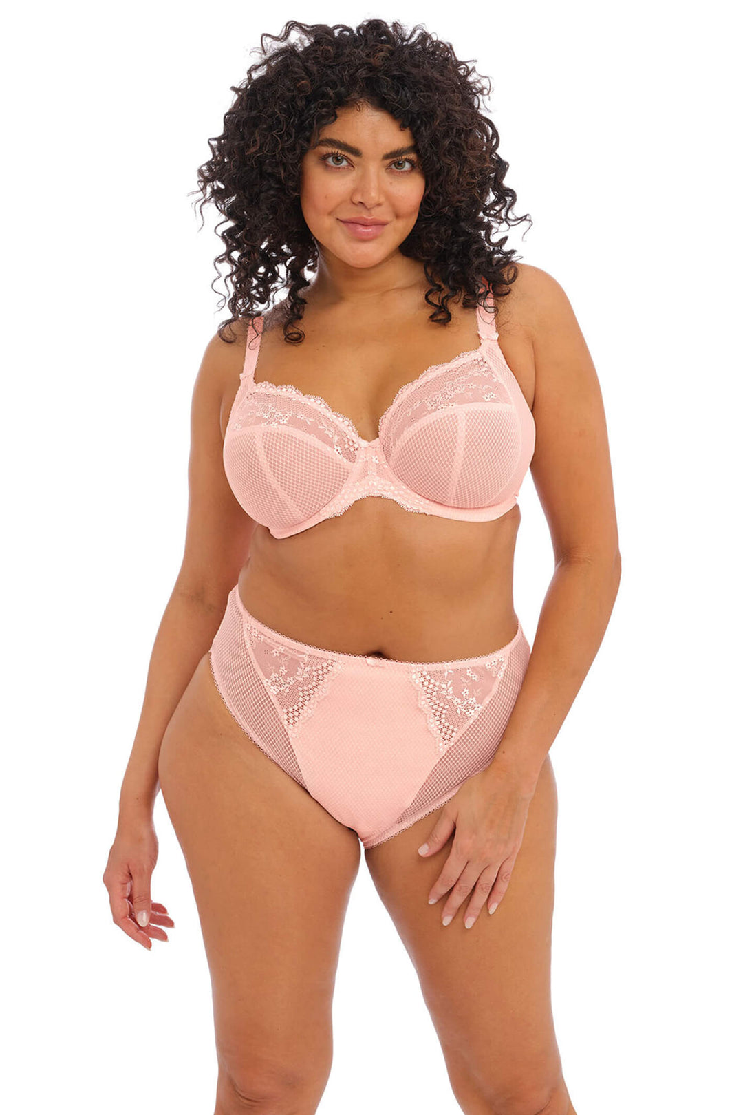 Elomi EL4382BAK Charley Ballet Pink Stretch Plunge Full Cup Bra - Rouge Boutique Inverness