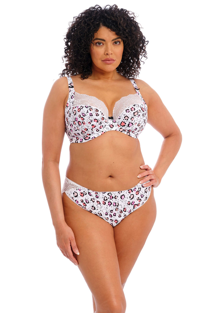 Elomi EL4490RMB Lucie White Rumble Underwired Stretch Plunge Bra - Rouge Boutique Inverness