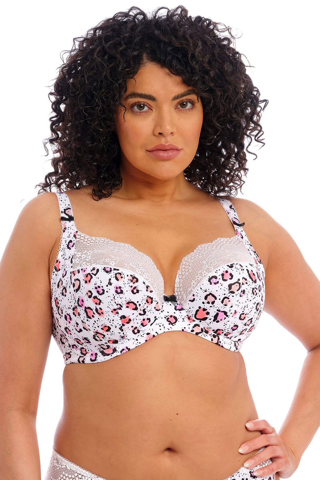 Elomi EL4490RMB Lucie White Rumble Underwired Stretch Plunge Bra - Rouge Boutique Inverness
