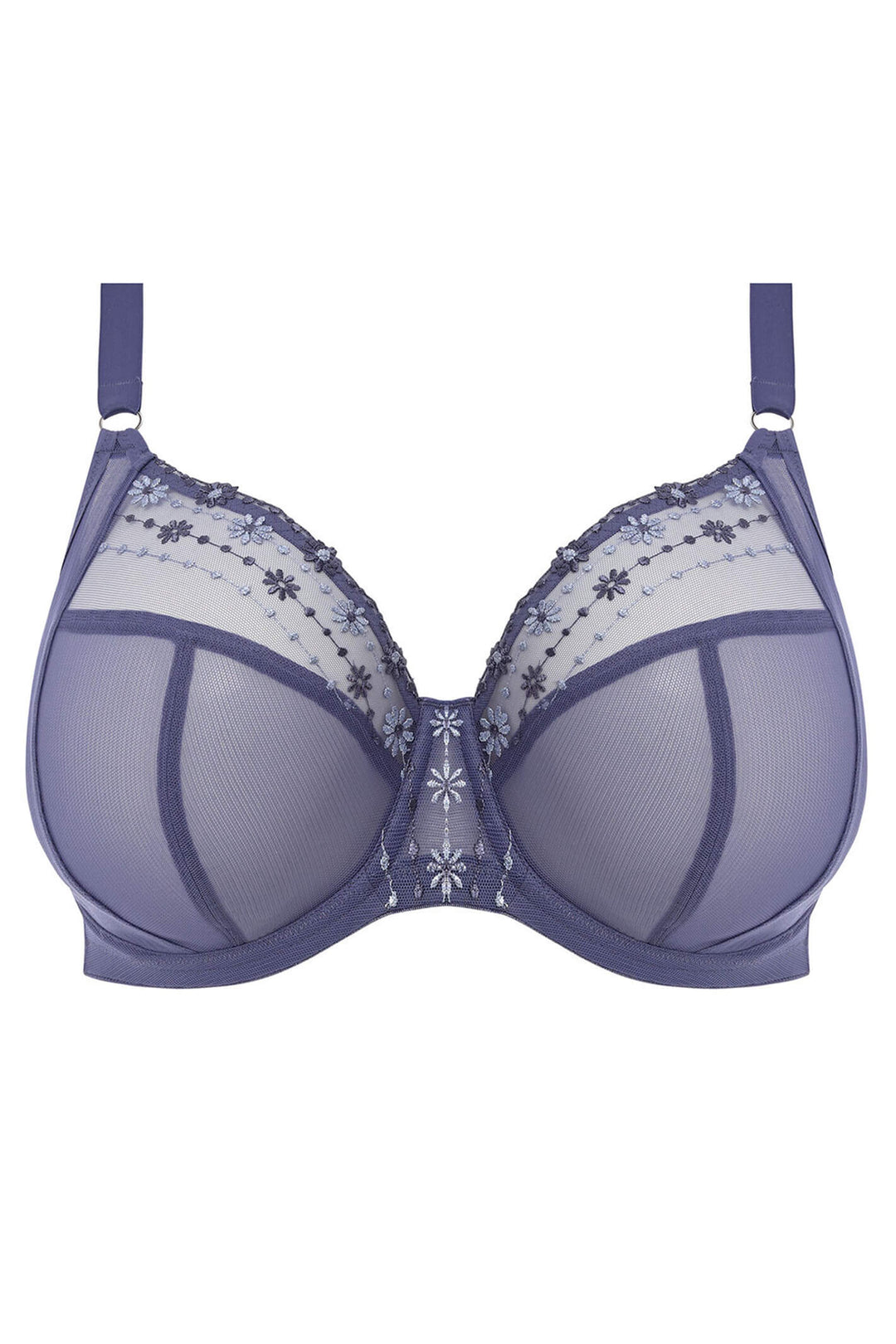 Elomi EL8900DNY Matilda Denim Daisy Blue Underwire Plunge Bra - Rouge Boutique Inverness