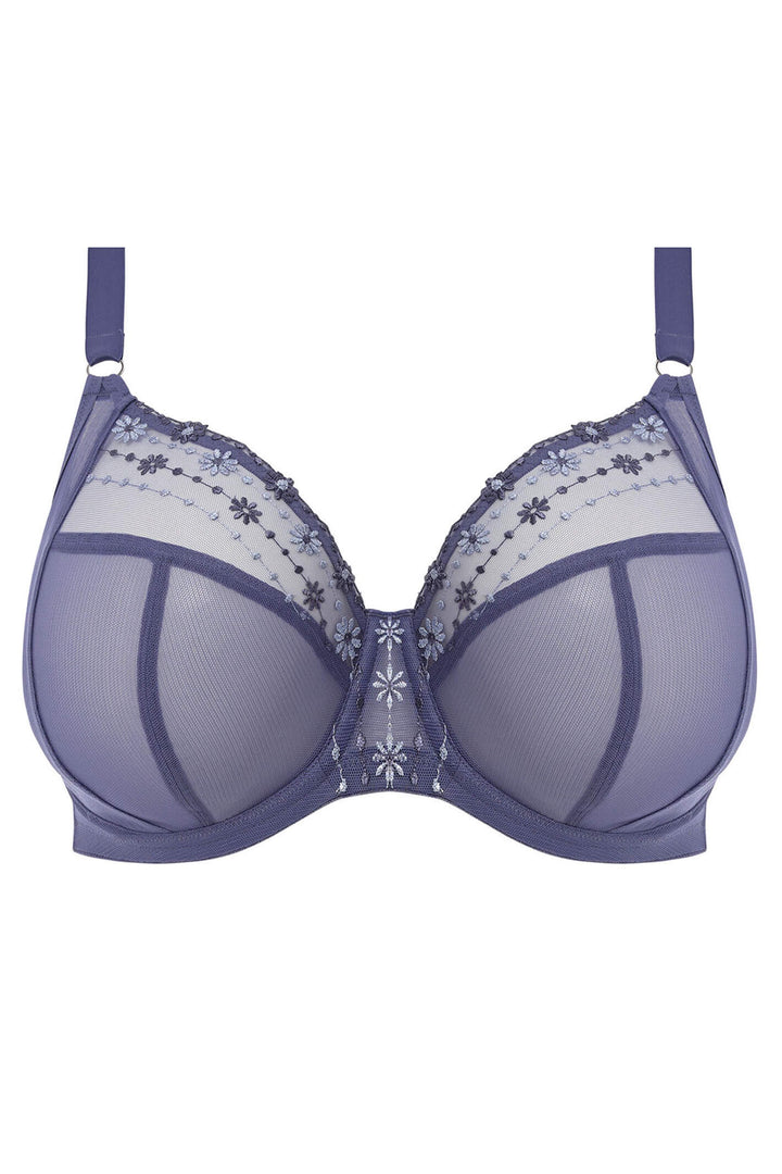 Elomi EL8900DNY Matilda Denim Daisy Blue Underwire Plunge Bra - Rouge Boutique Inverness