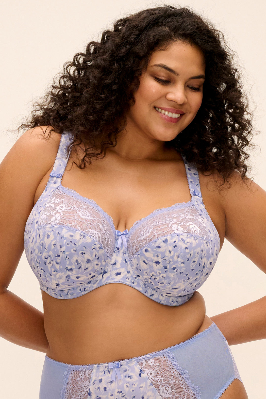 Elomi Morgan Blue Leopard Full Cup Bra EL4110 BEO