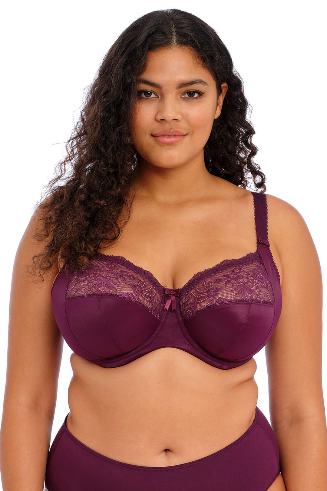 Elomi Morgan EL4111BLY Blackberry Red Stretch Banded Underwired Full Cup Bra - Rouge Boutique Inverness