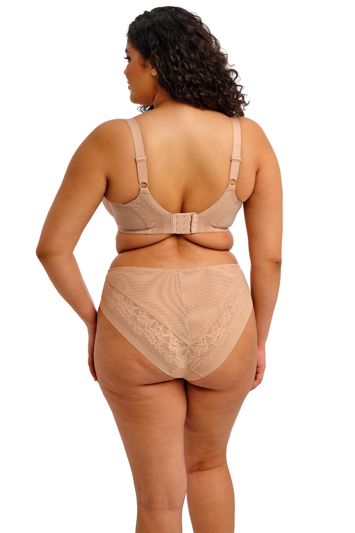 Elomi Nerina EL302734 SAH Sahara Beige Underwired Plunge Bra - Rouge Boutique Inverness