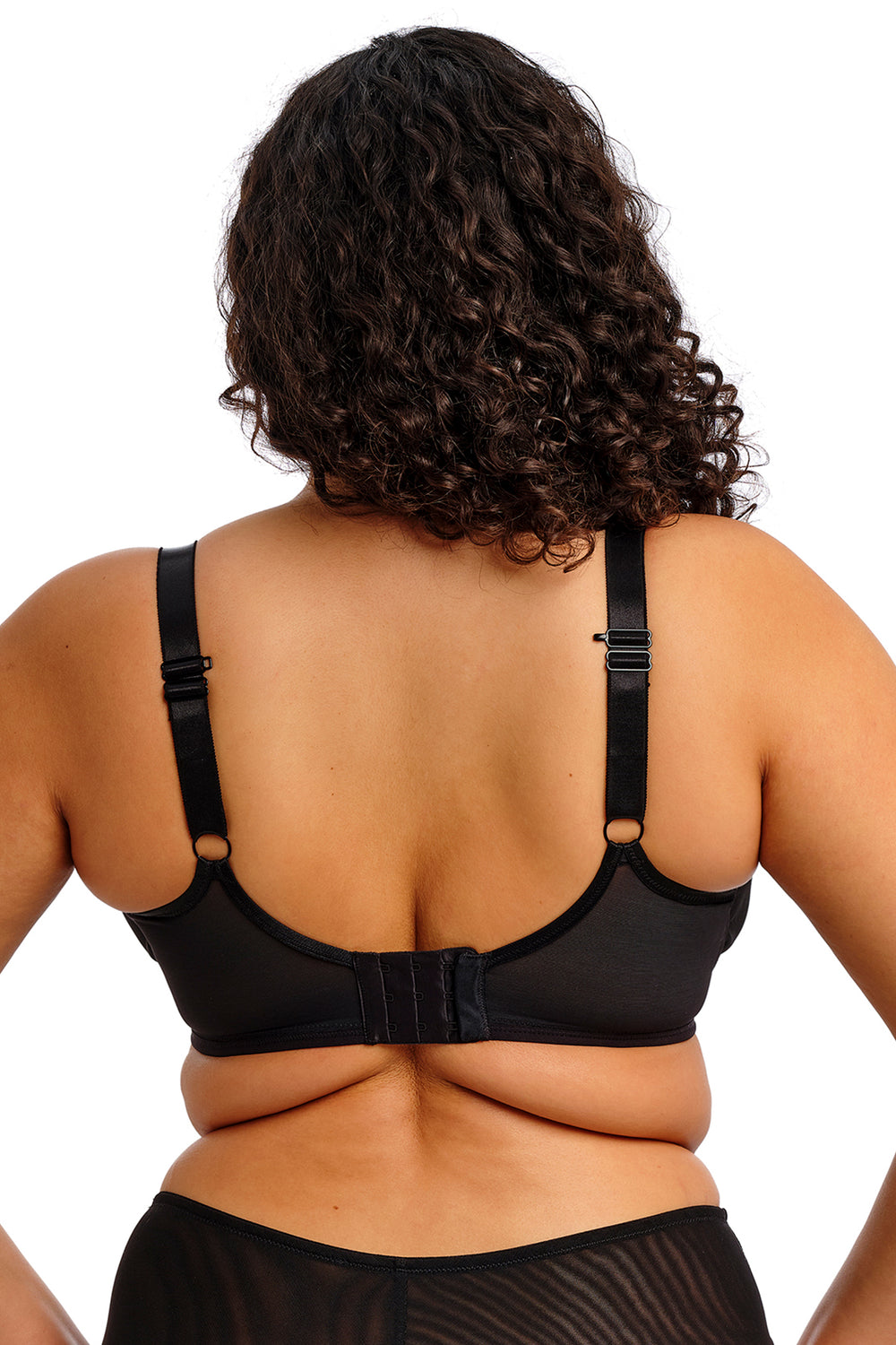 Elomi Reja EL303102 BLK Black Underwired Plunge Bra - Rouge Boutique Inverness