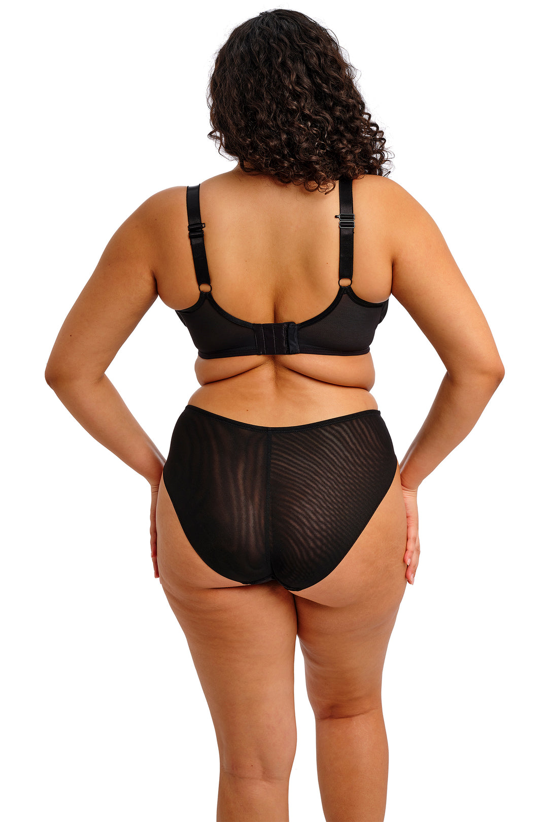 Elomi Reja EL303102 BLK Black Underwired Plunge Bra - Rouge Boutique Inverness
