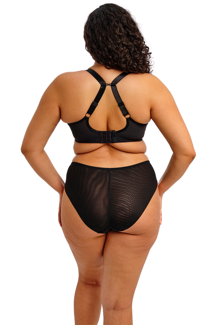Elomi Reja EL303102 BLK Black Underwired Plunge Bra - Rouge Boutique Inverness
