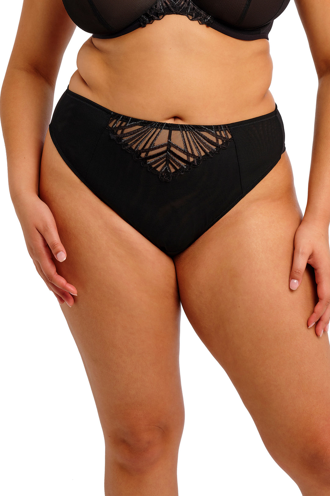 Elomi Reja EL303155 BLK Black Brazilian Brief - Rouge Boutique Inverness