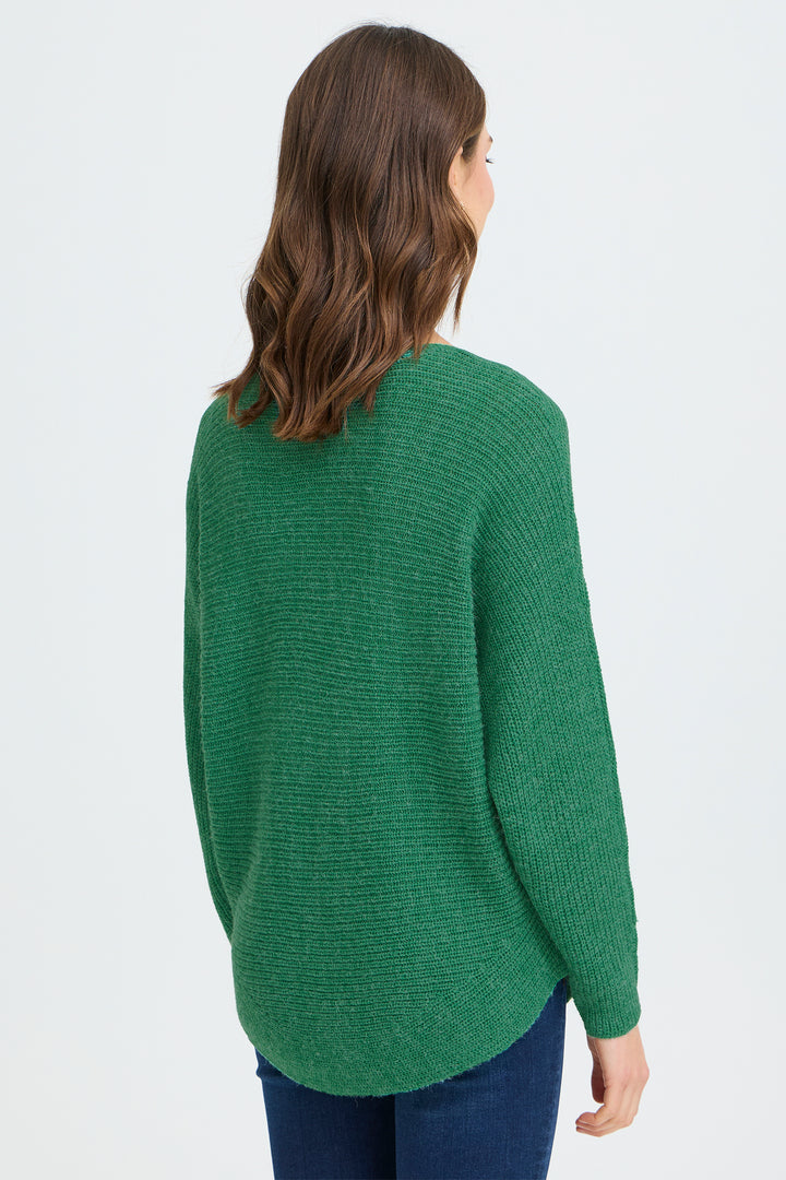 Fransa 20611845 Freretta Bosphorus Green Melange Jumper 1856331