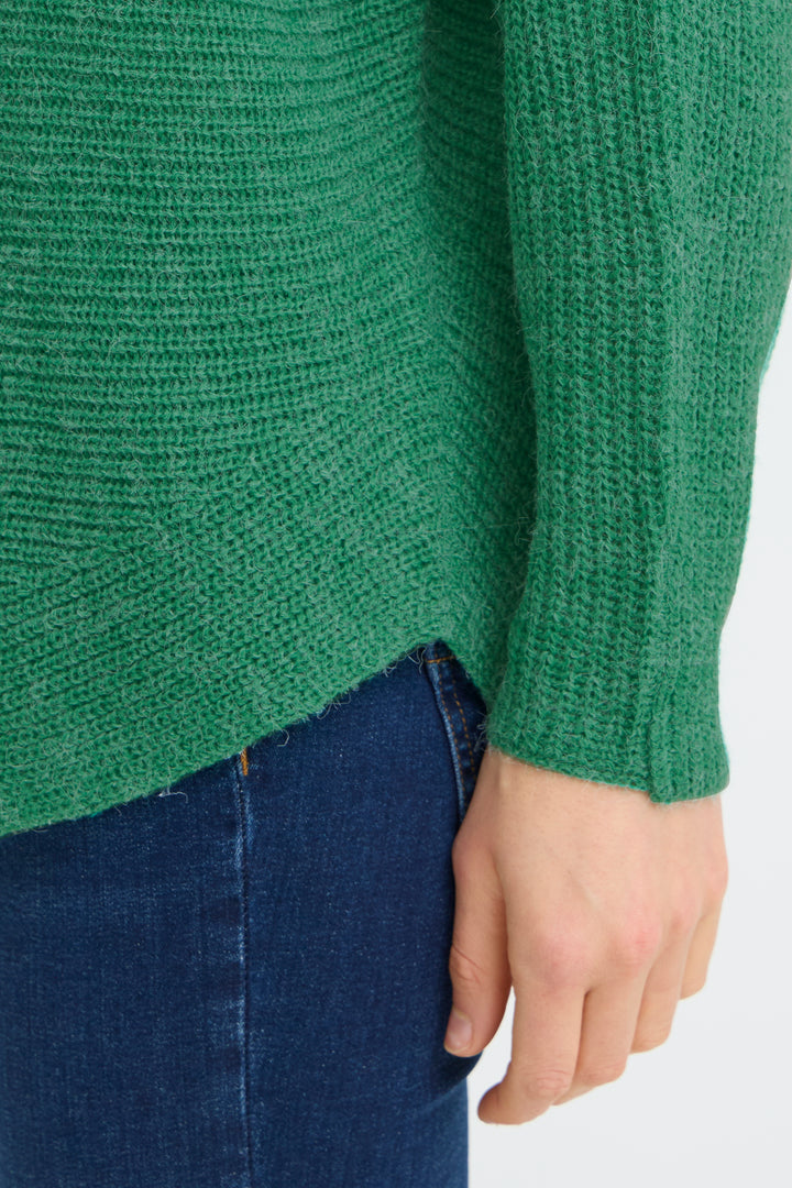 Fransa 20611845 Freretta Bosphorus Green Melange Jumper 1856331