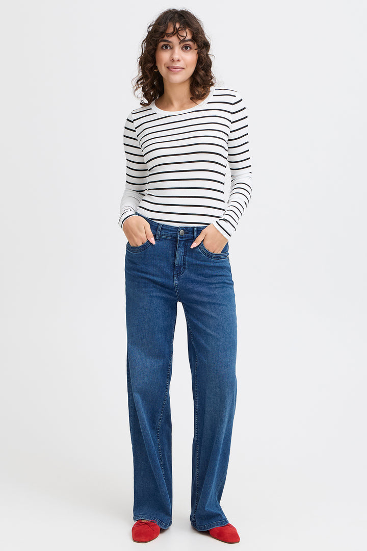 Fransa 20615215 Frover Hanna Mid Blue Jeans 200988