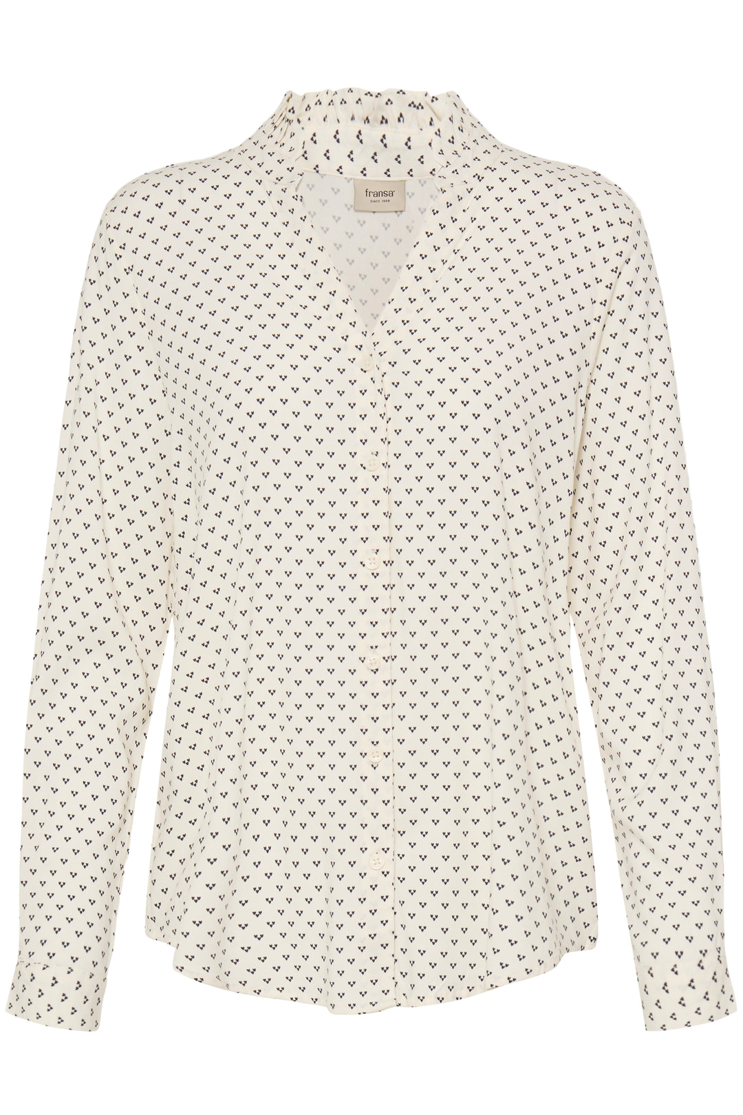 Fransa 20617410 Frjustine Cream Graphic Heart Print Shirt 900008231