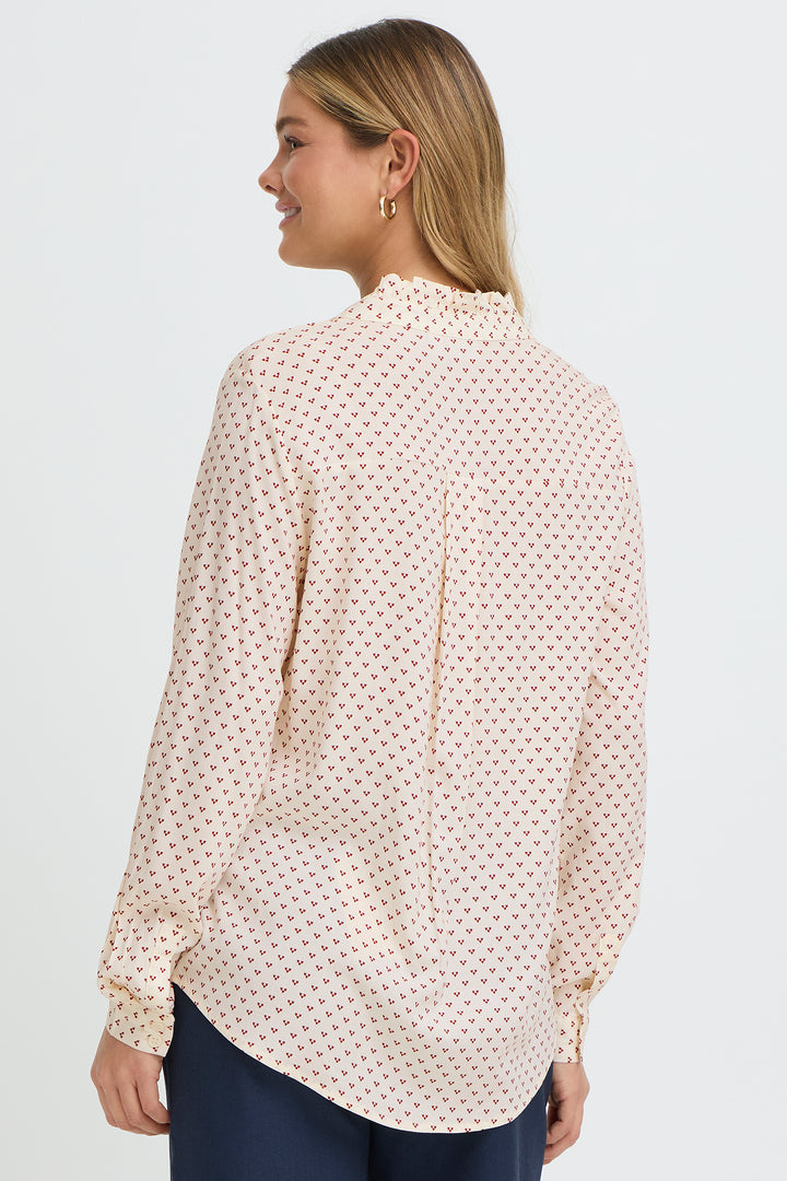 Fransa 20617410 Frjustine Red Graphic Heart Print Shirt 900004885