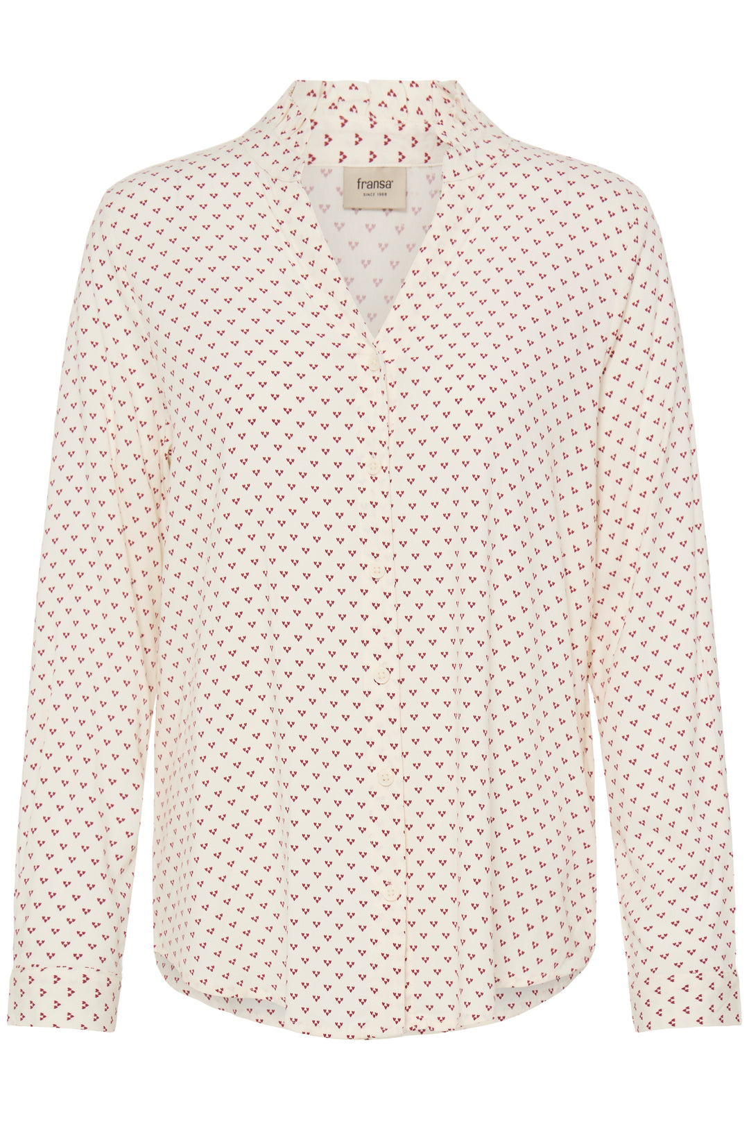 Fransa 20617410 Frjustine Red Graphic Heart Print Shirt 900004885