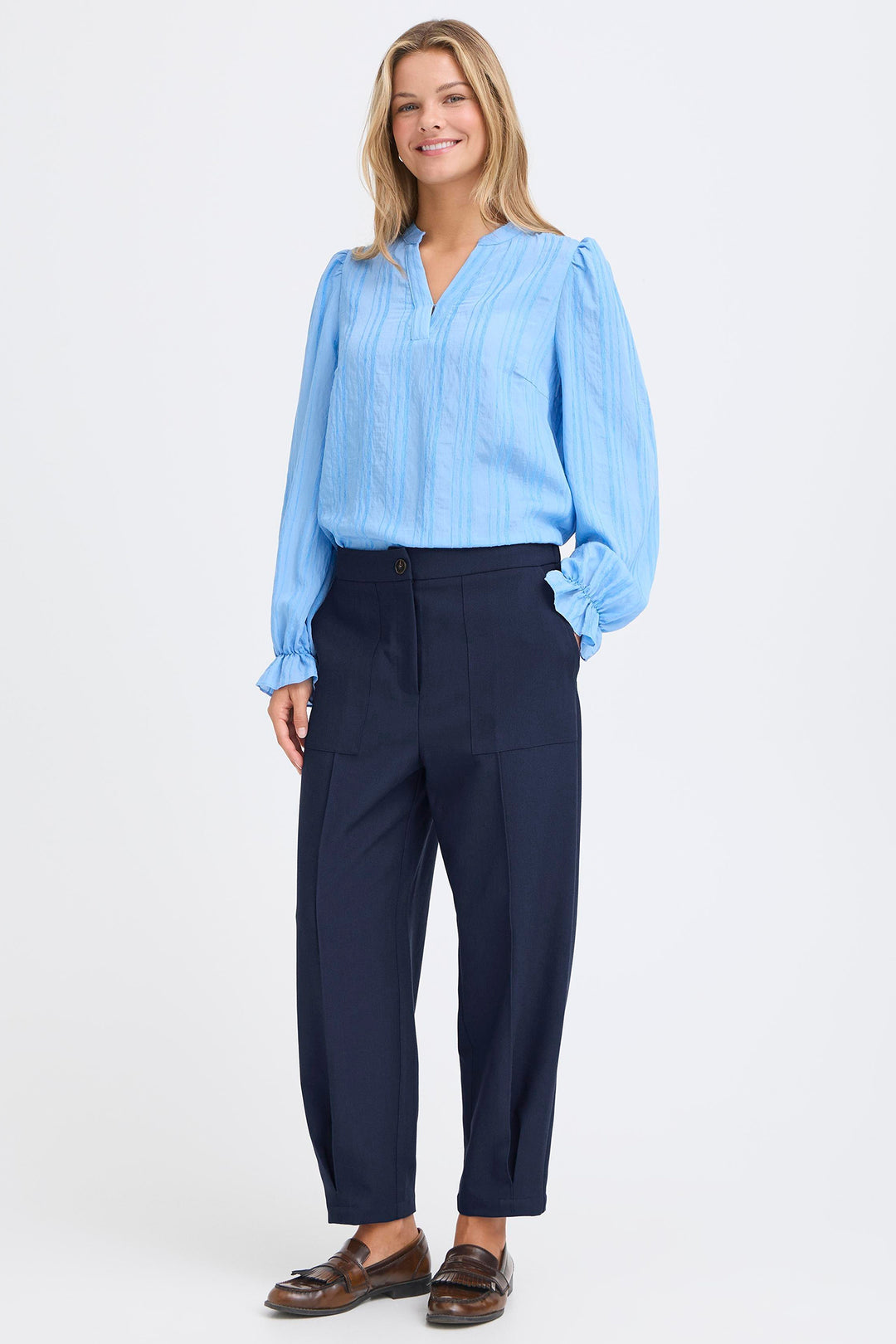 Fransa 20617449 Frabigail Navy  Trousers 1939231