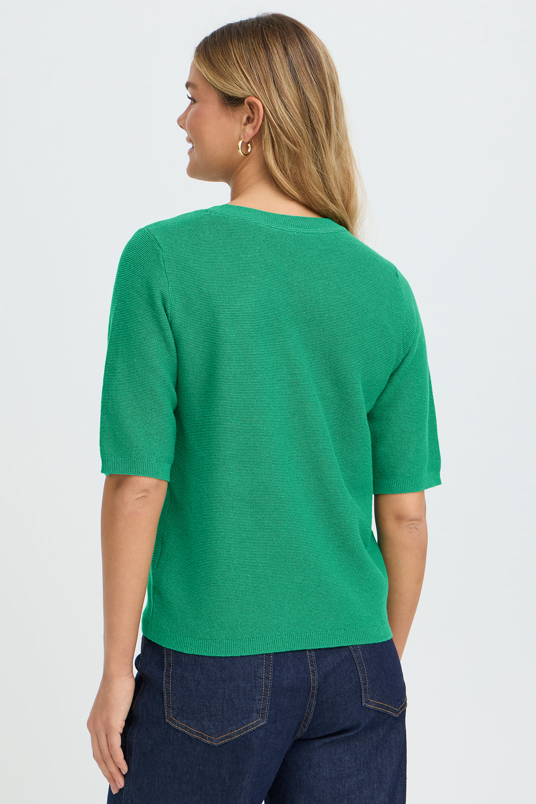 Fransa 20617472 Frsinja Bosphorus Green Short Sleeve Jumper 185633