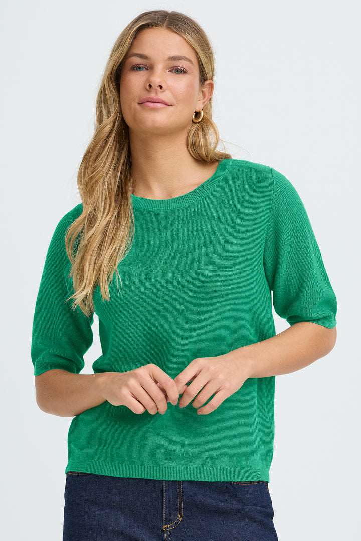 Fransa 20617472 Frsinja Bosphorus Green Short Sleeve Jumper 185633