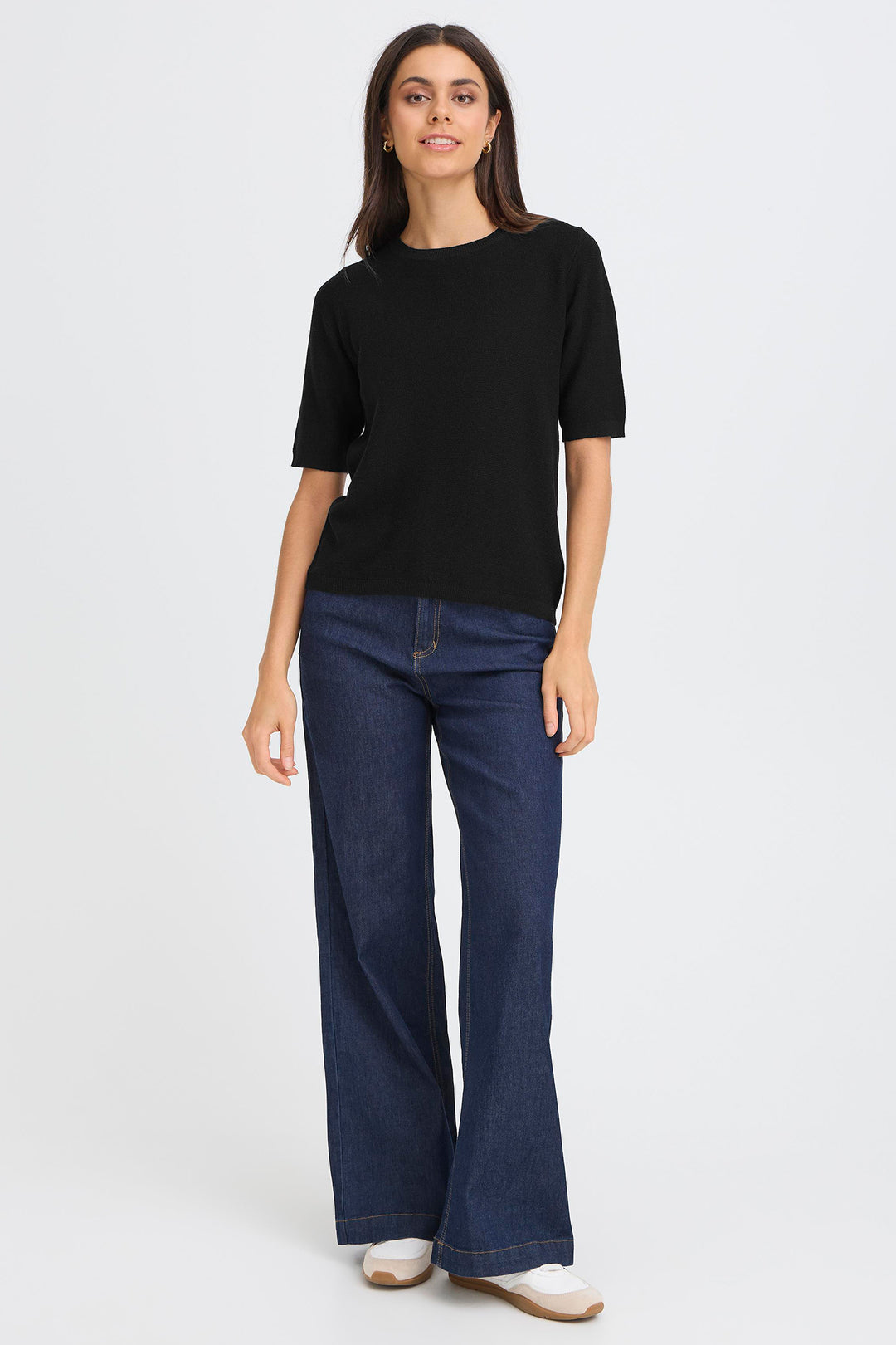 Fransa 20617472 Frsinja Navy Blazer Short Sleeve Jumper 193923