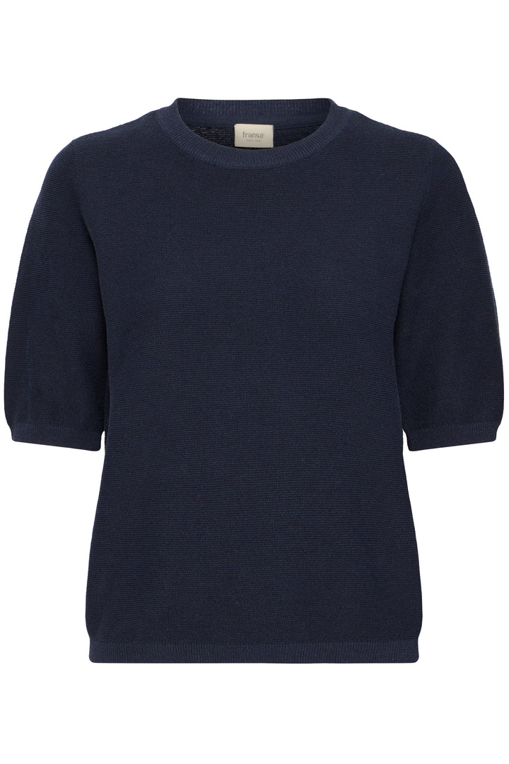 Fransa 20617472 Frsinja Navy Blazer Short Sleeve Jumper 193923