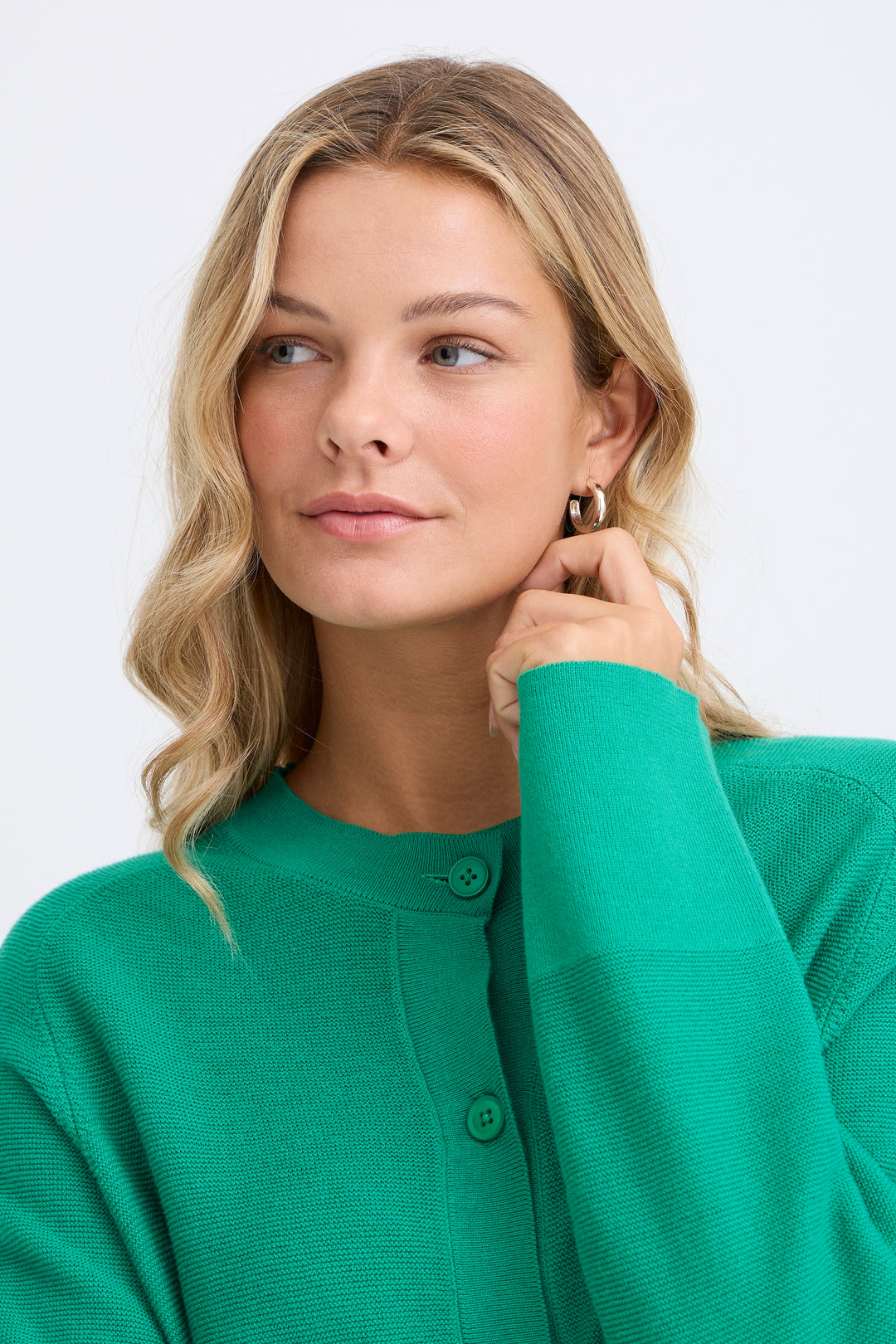 Fransa 20617474 Frsinja Bosphorus Green Cardigan 185633