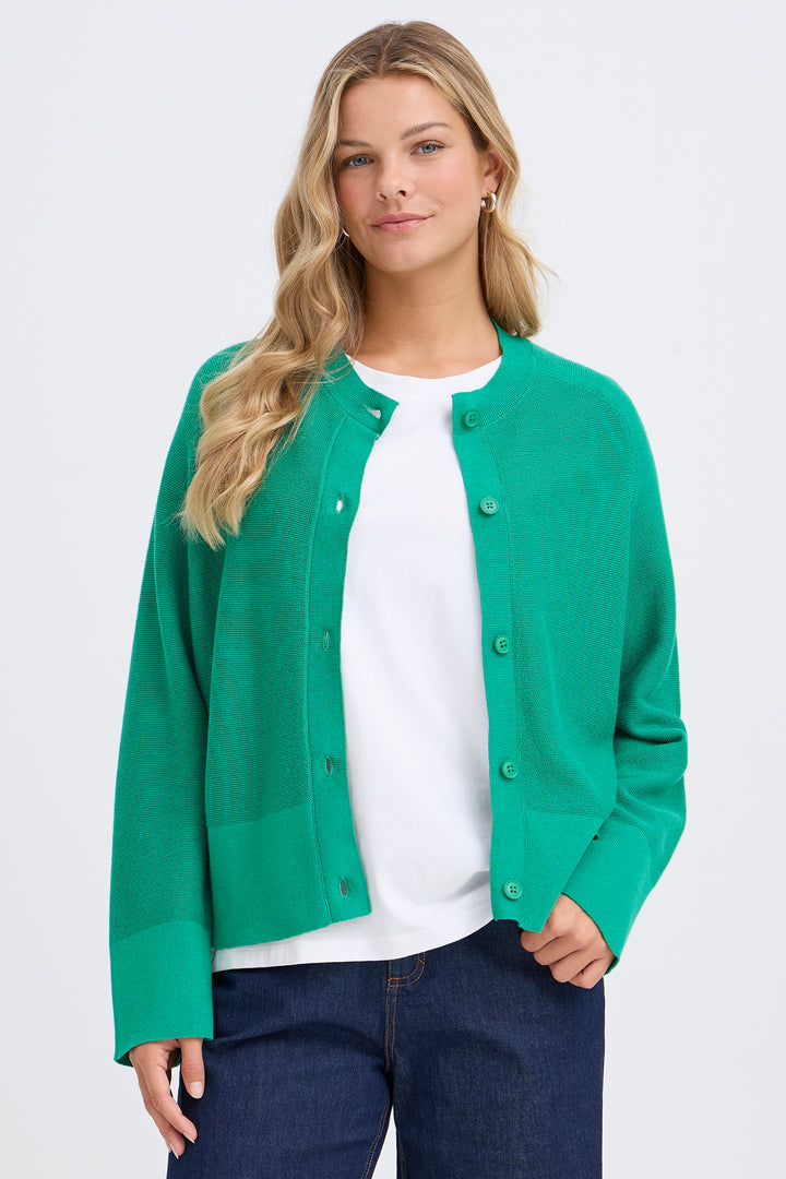 Fransa 20617474 Frsinja Bosphorus Green Cardigan 185633