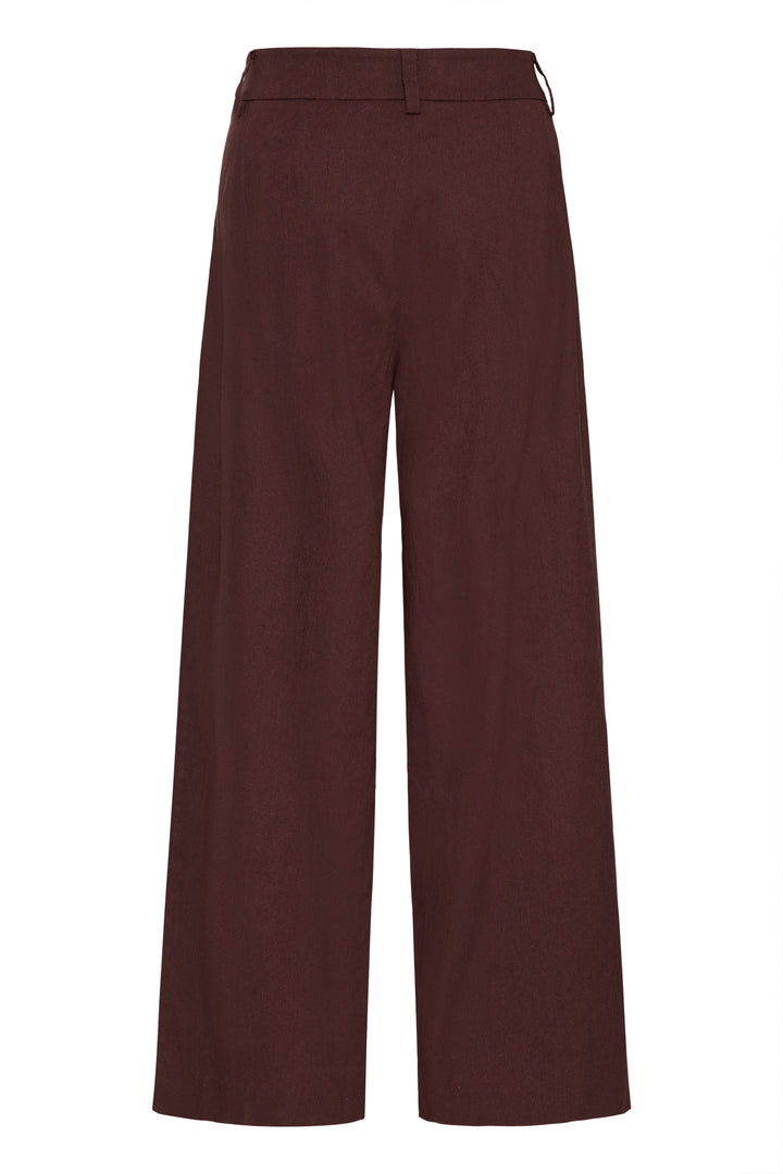 Fransa 20617618 Frvatel Chocolate Brown Wide Leg Trousers 900007299