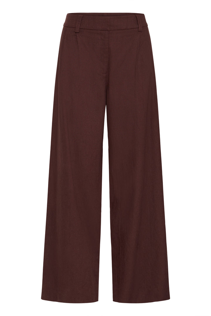 Fransa 20617618 Frvatel Chocolate Brown Wide Leg Trousers 900007299