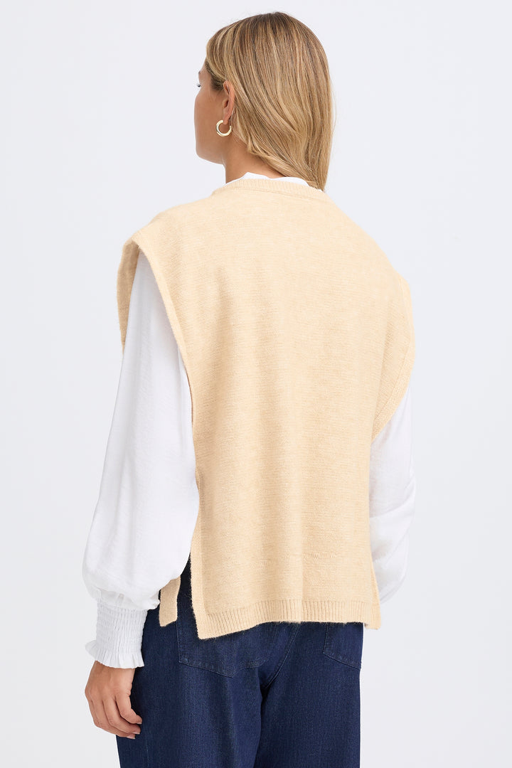 Fransa 20617640 Frcalan Oxford Tan Tabard Jumper 1513061