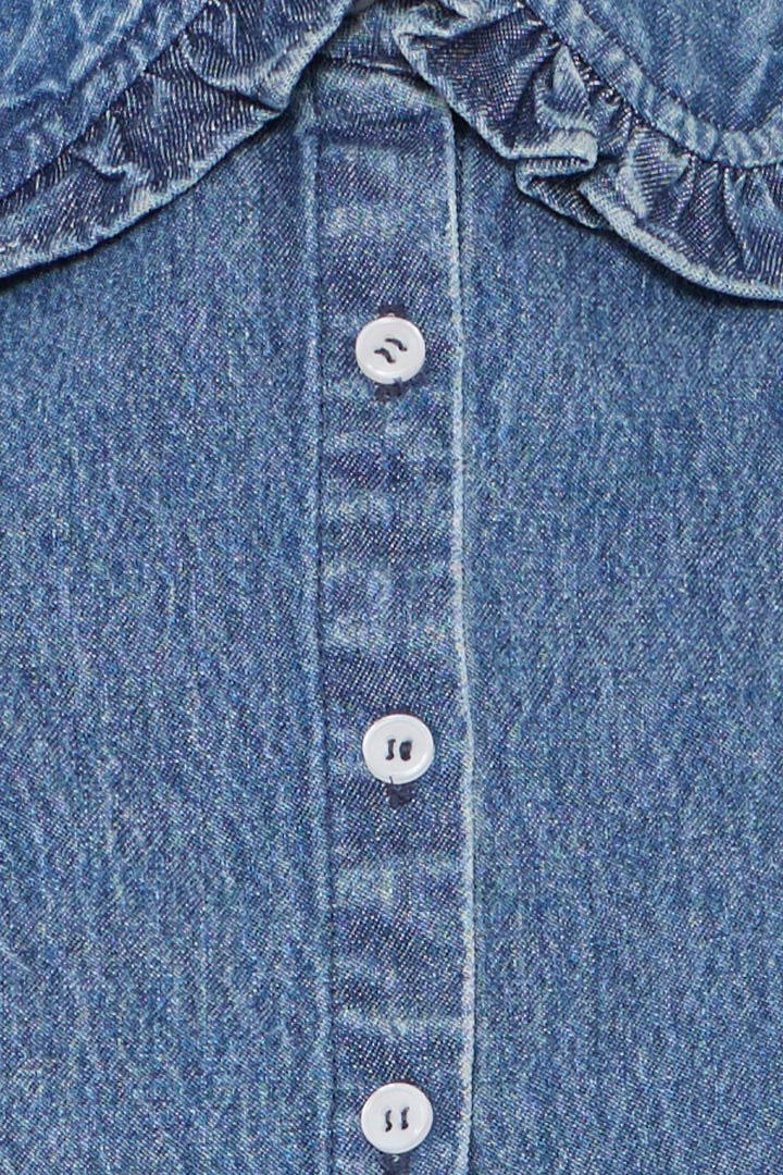 Fransa 20617651 Frsora Mid Blue Denim Cowl Collar 900006108