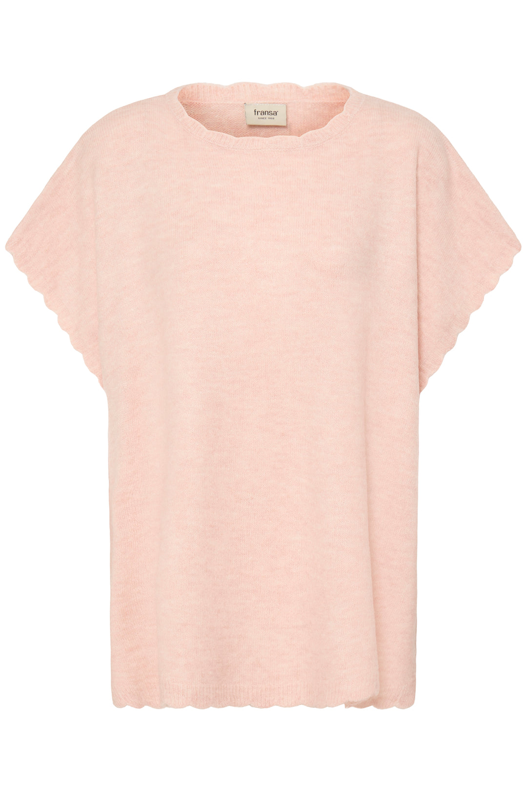 Fransa 20617676 Frelise Rose Smoke Knit Poncho 141502